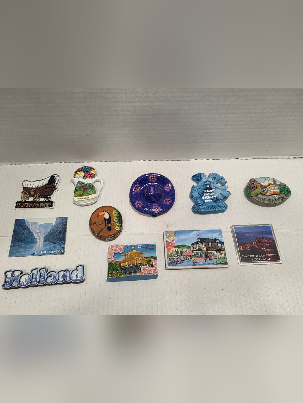 Lot Of 11 Vintage Travel Vacation Souvenir Magnets